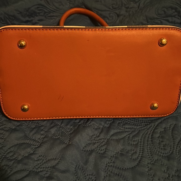 Brown with Cream color Satchel - Picture 6 of 6